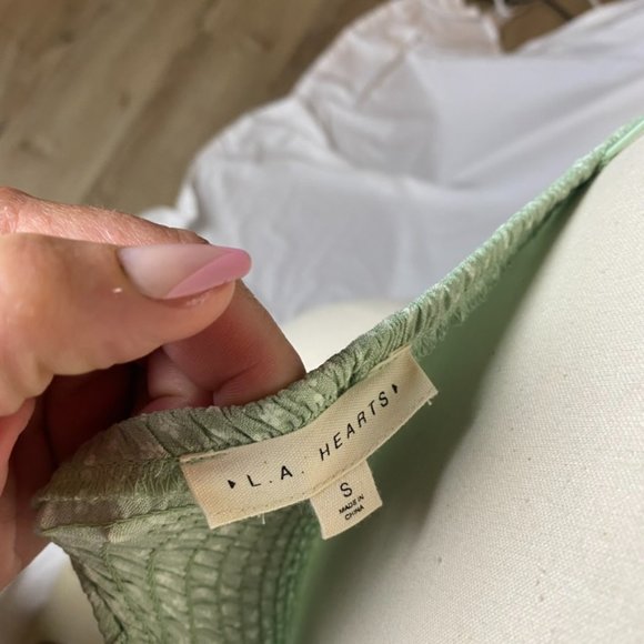 PacSun, L.A. Hearts sage green halter tank top - Picture 4 of 4